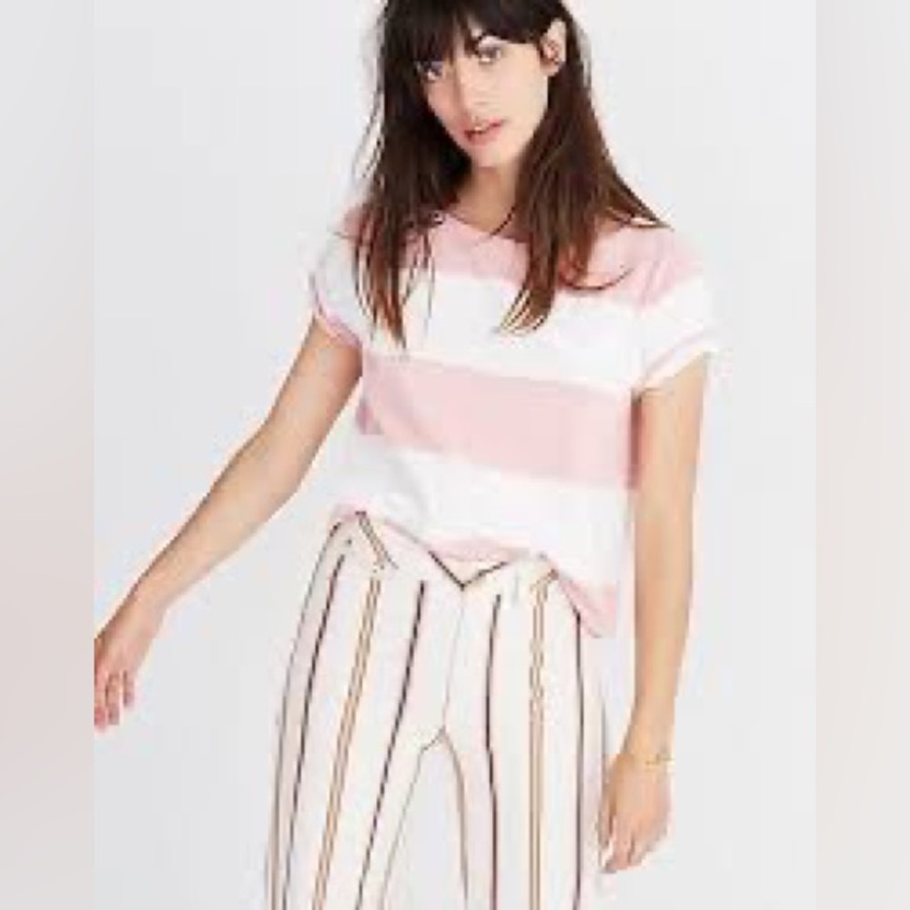 Madewell setlist boxy top in Norfolk Stripe L